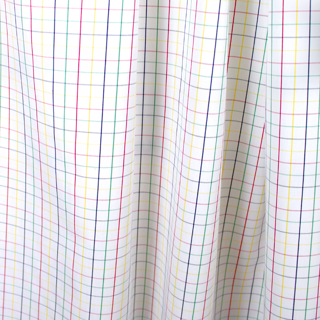 multi-color check cotton shirting 2.75 yds