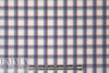 Br00ks Bros. yarn-dyed plaid cotton shirting - denim/blush 1 yard