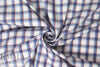 Br00ks Bros. yarn-dyed plaid cotton shirting - denim/blush 1.875 yd