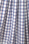 Br00ks Bros. yarn-dyed plaid cotton shirting - denim/blush 1.875 yd
