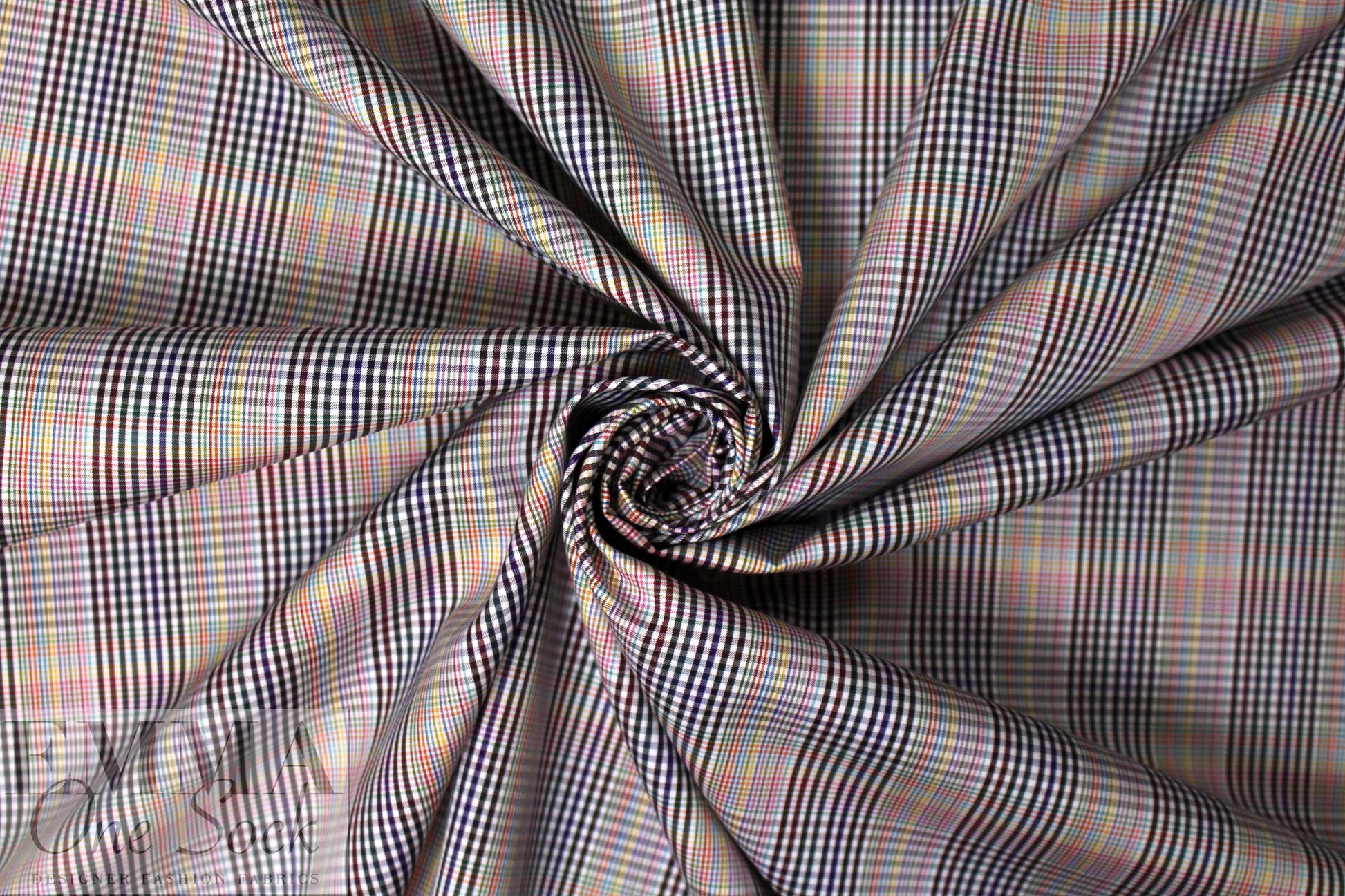 Br00ks Bros. yarn-dyed plaid cotton shirting - colorful glen 2.6 yds