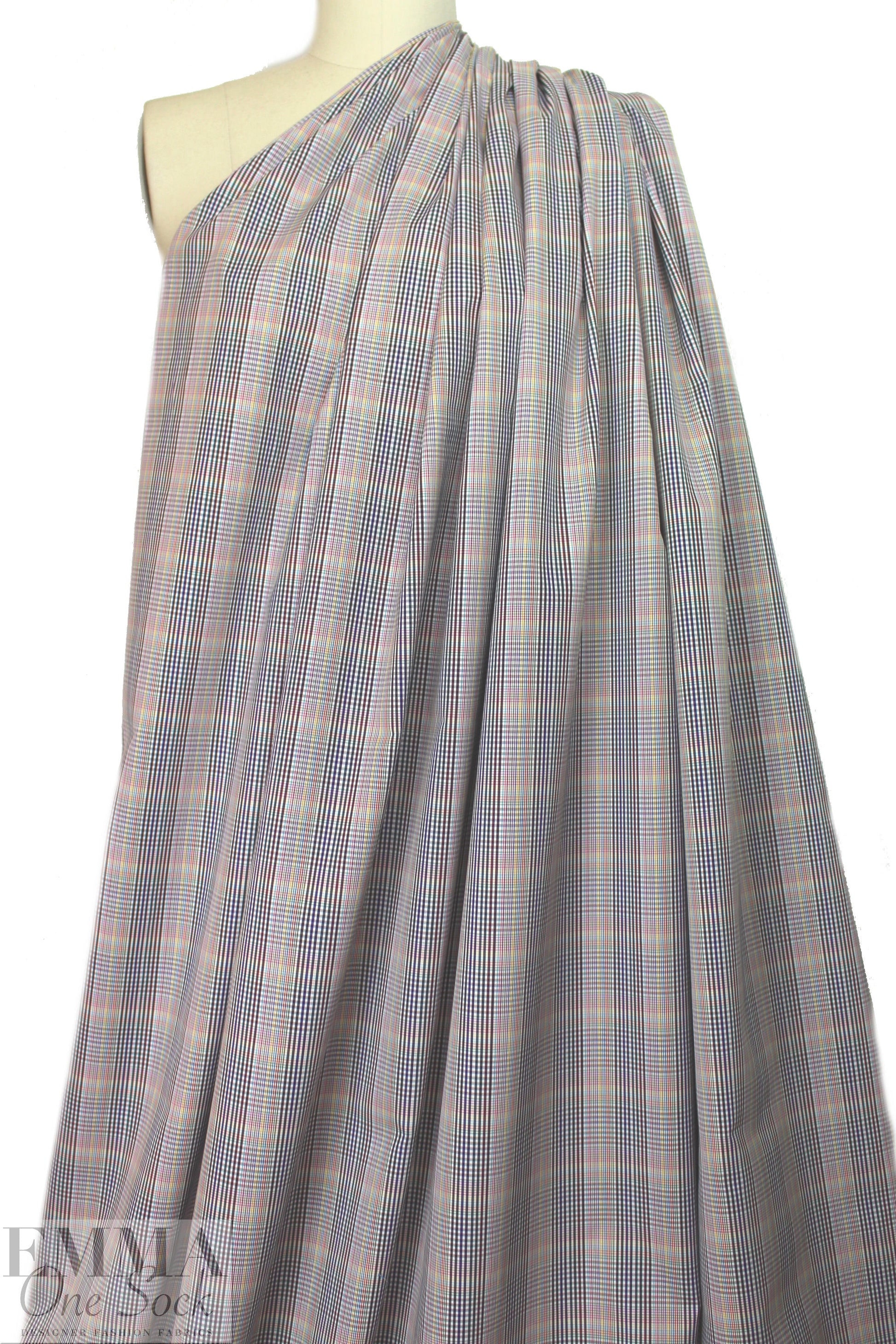 Br00ks Bros. yarn-dyed plaid cotton shirting - colorful glen 2.6 yds