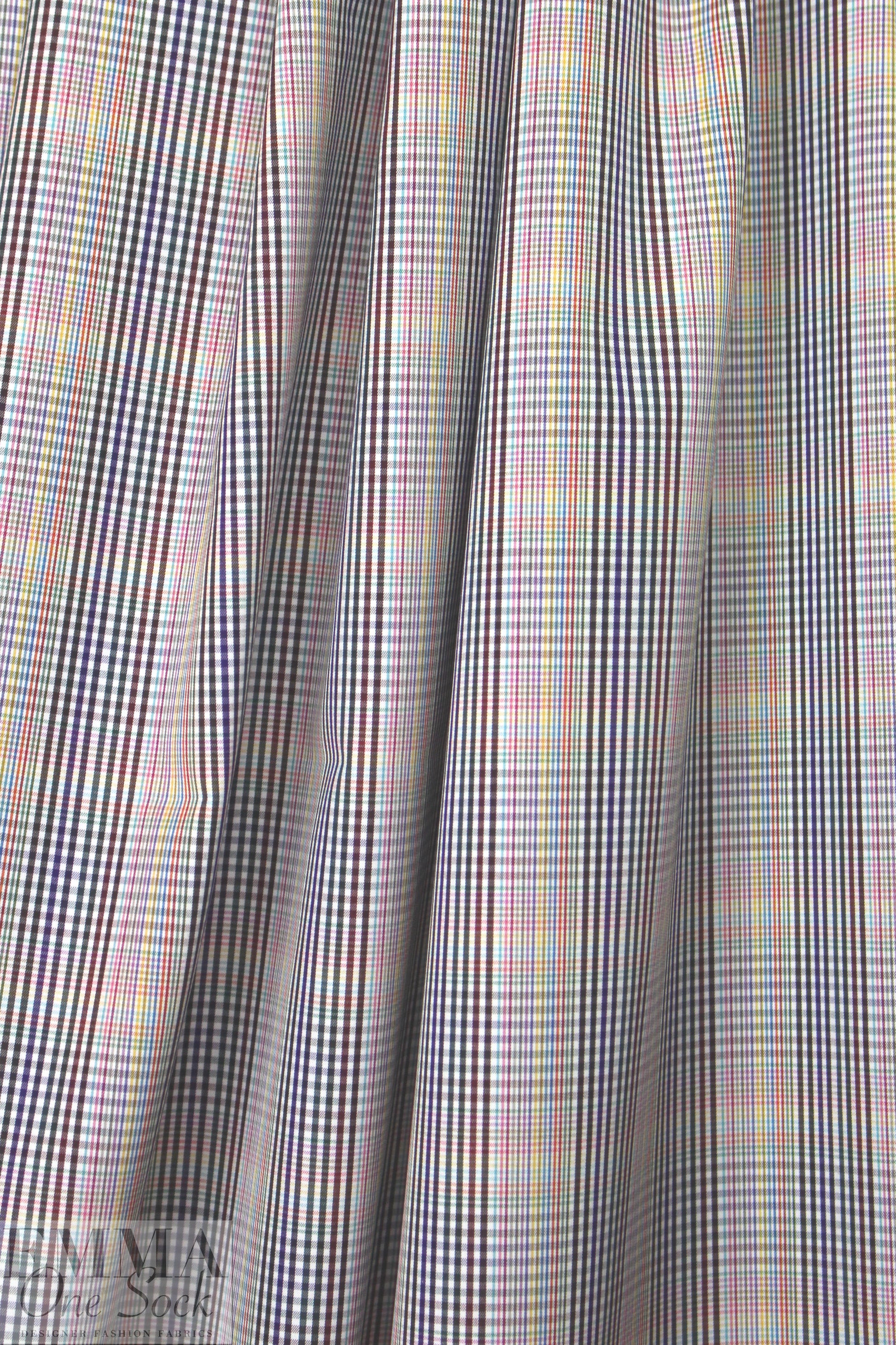 Br00ks Bros. yarn-dyed plaid cotton shirting - colorful glen .875 yds