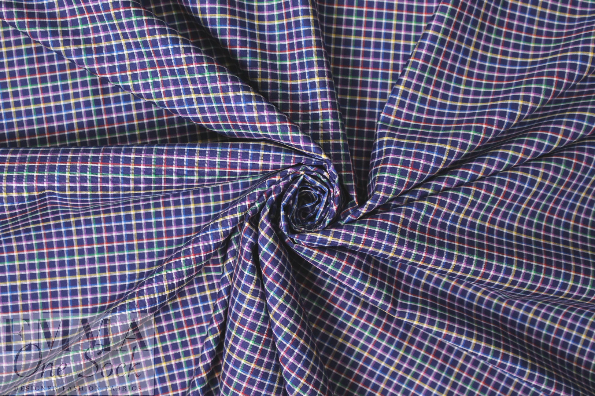 Br00ks Bros. yarn-dyed plaid cotton shirting - navy grid