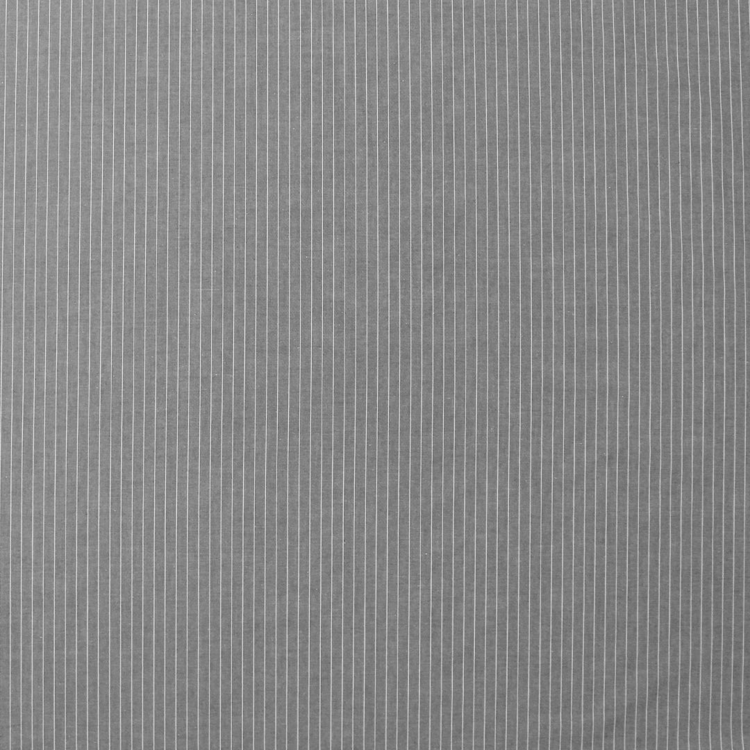CA designer yarn-dye stripe cotton shirting - grey/white 1.66 yd