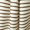 CA designer luxury stripe cotton sateen shirting - nutmeg/black/cream .5 yds
