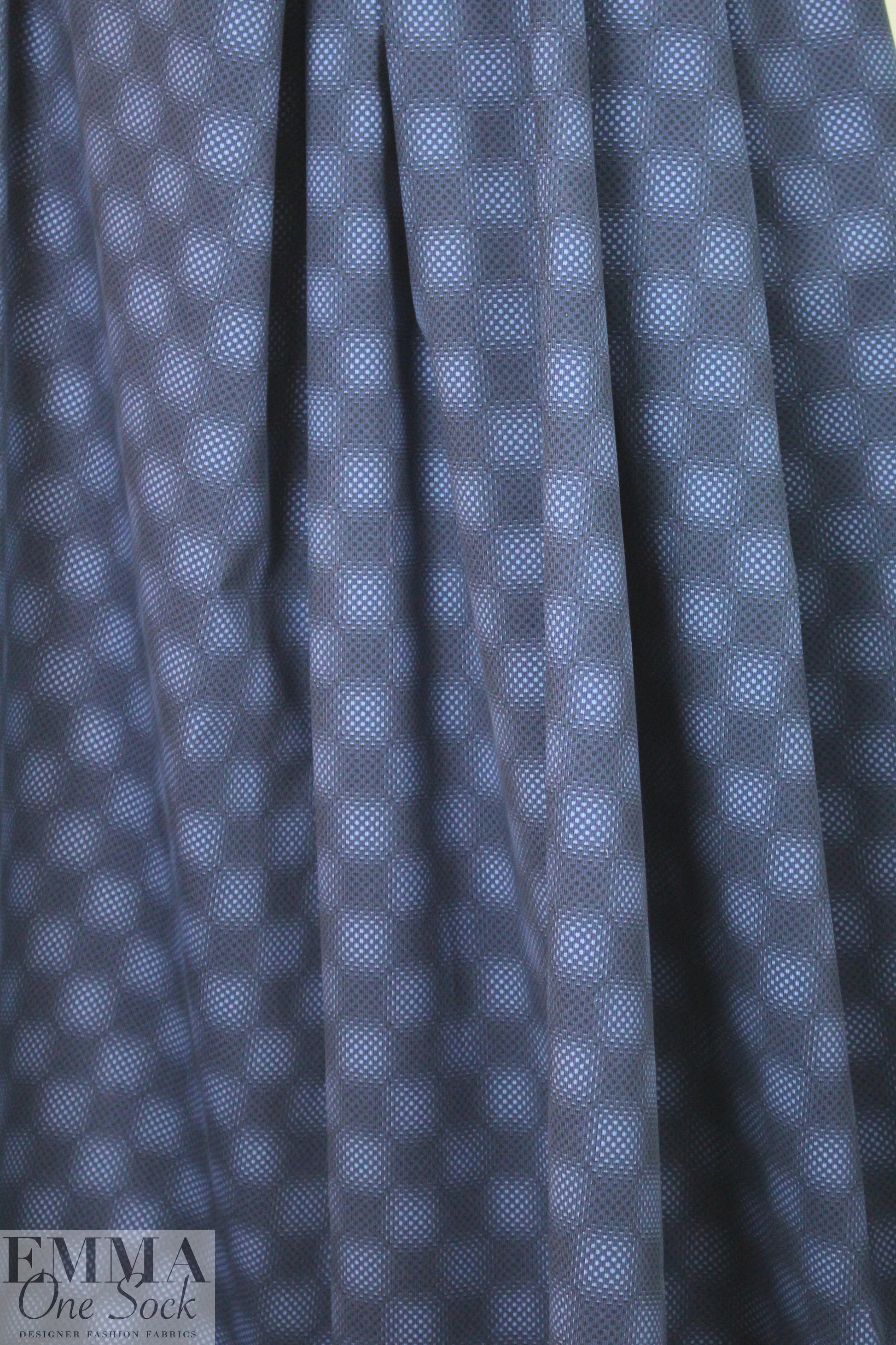 Italian dotty checkers graphic corduroy shirting 2 yd