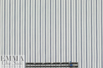 Italian mini blues stripe yarn-dyed cotton shirting