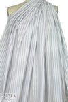 Italian mini blues stripe yarn-dyed cotton shirting 1.625 yds