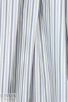 Italian mini blues stripe yarn-dyed cotton shirting 1.625 yds