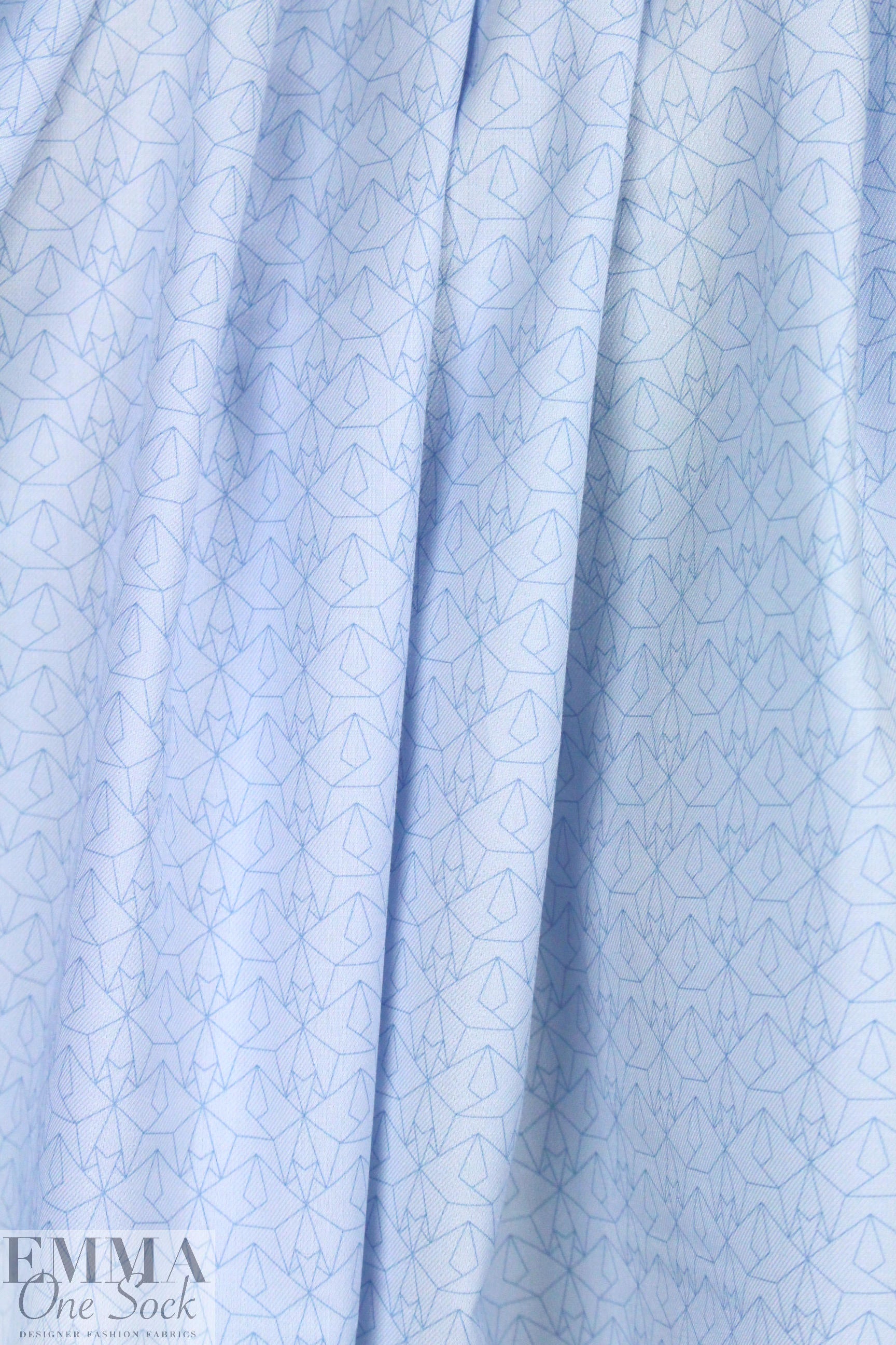 French bluestar graphic cotton shirting