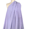 fine quality striped cotton stretch shirting - wisteria/white 1 yard