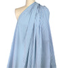 fine quality striped cotton stretch shirting - bluebird/white 1.75 yd