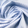'haberdasher' yarn-dye stripe cotton shirting - chambray blue/white 1.4 yds