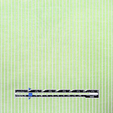 'haberdasher' yarn-dye stripe cotton shirting - lime/white 1.125 yds