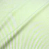'haberdasher' yarn-dye stripe cotton shirting - lime/white 1 yard