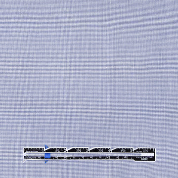 micro-houndstooth yarn-dye cotton shirting - chambray blue 1.25 yds