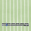 'haberdasher' vertical stripe cotton shirting - lime/white 1.75 yds