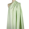 'haberdasher' vertical stripe cotton shirting - lime/white 1.75 yds