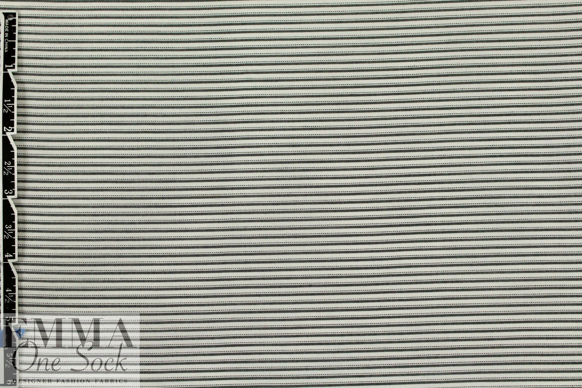 French yarn-dyed railroad stripe cotton blend shirting 2.375 yd