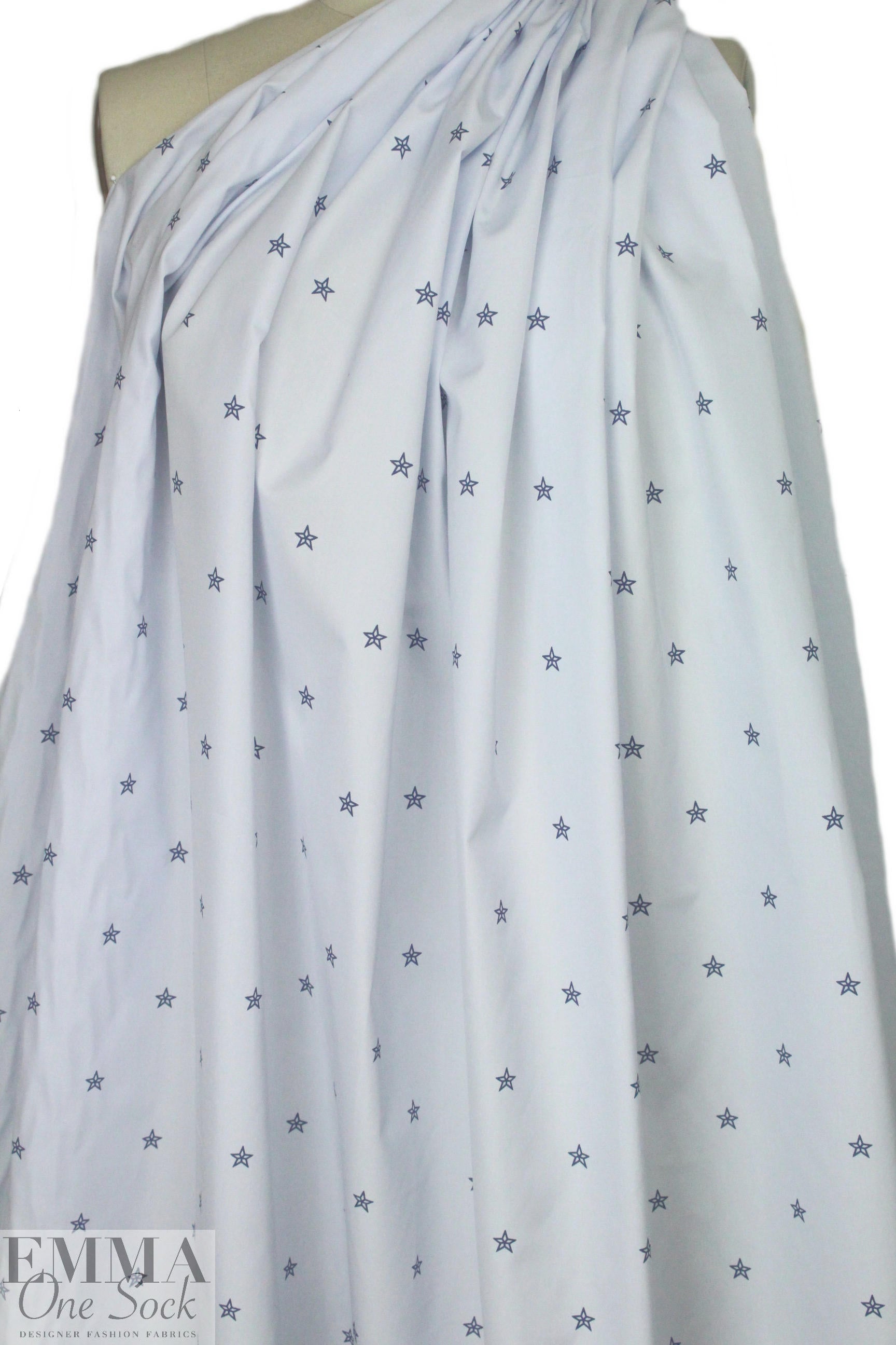 French blue star cotton shirting