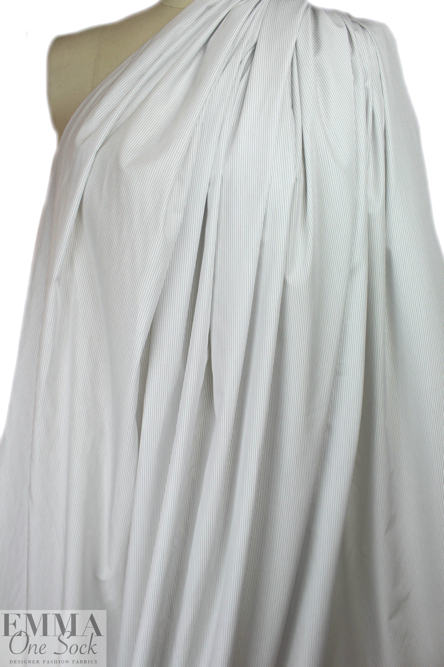 French yarn-dyed hairline stripe cotton shirting