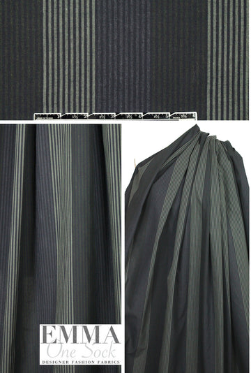Italian stripes within stripes cotton shirting 1.75 yds