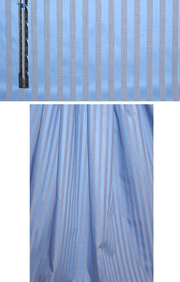 Italian french blue jacquard stripe cotton shirting 1.875 yds