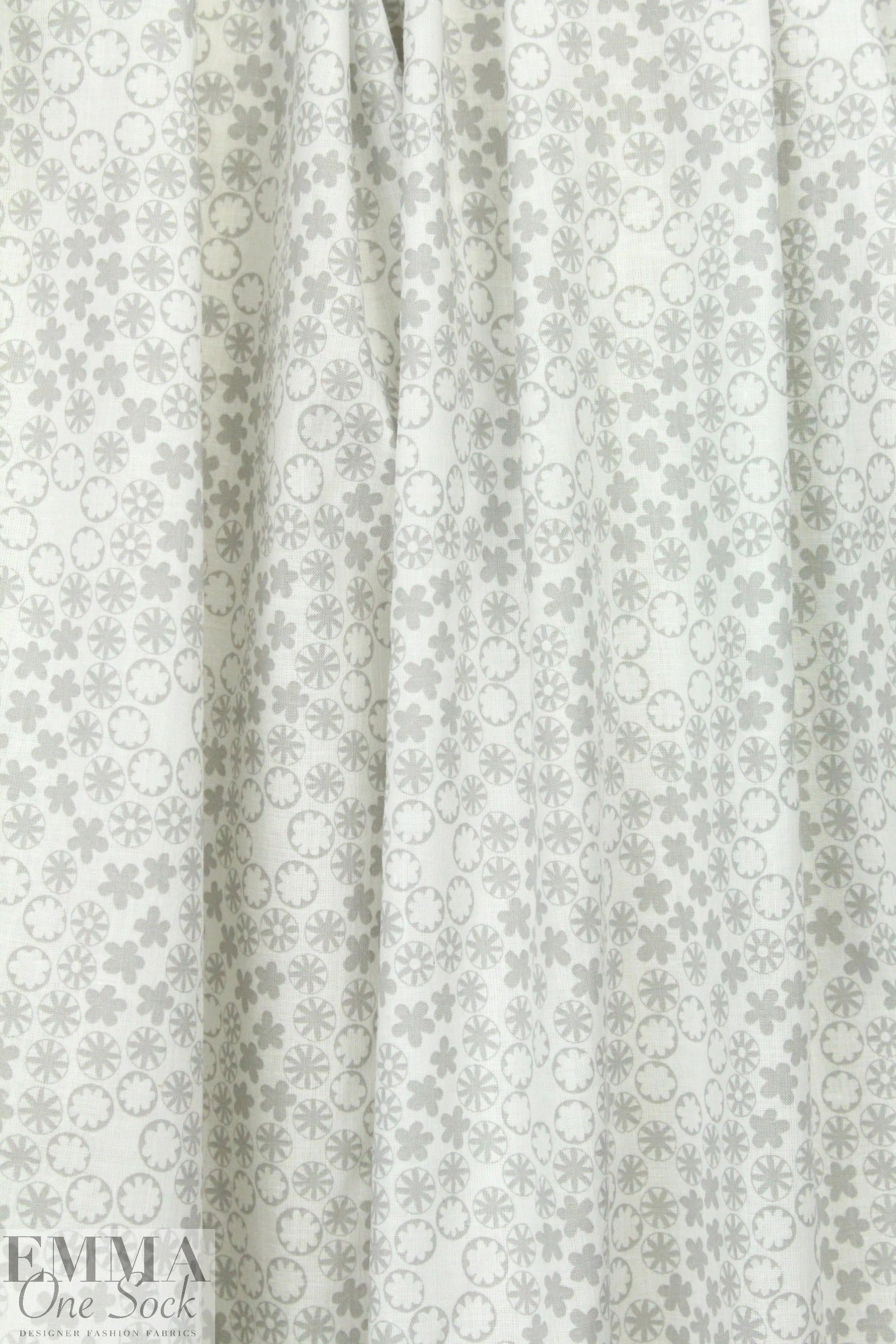 French 'deco dots' graphic cotton shirting 2 yd