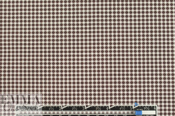 French mod chocolate dot cotton shirting