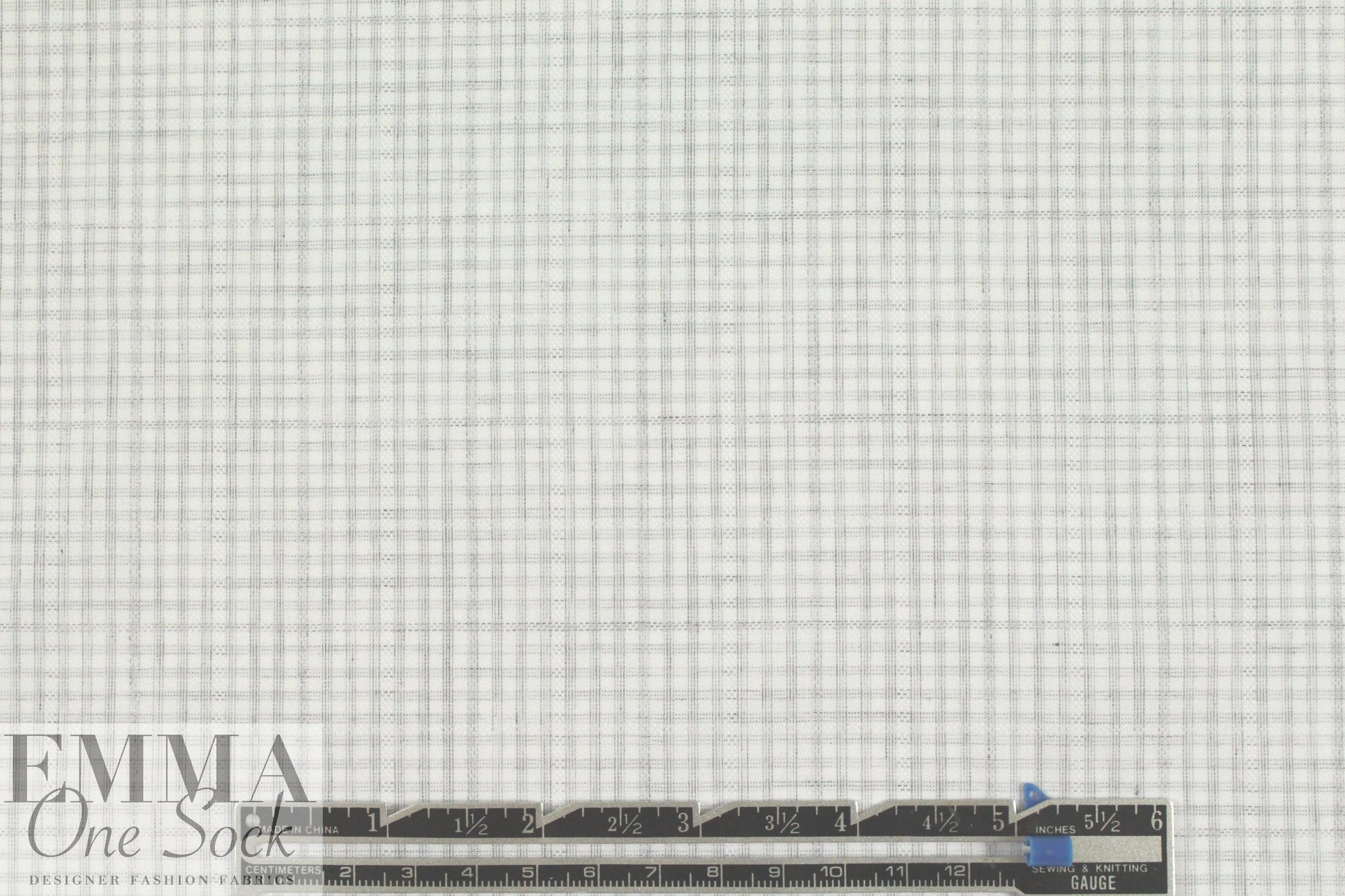 Italian grid jacquard yarn-dyed cotton shirting