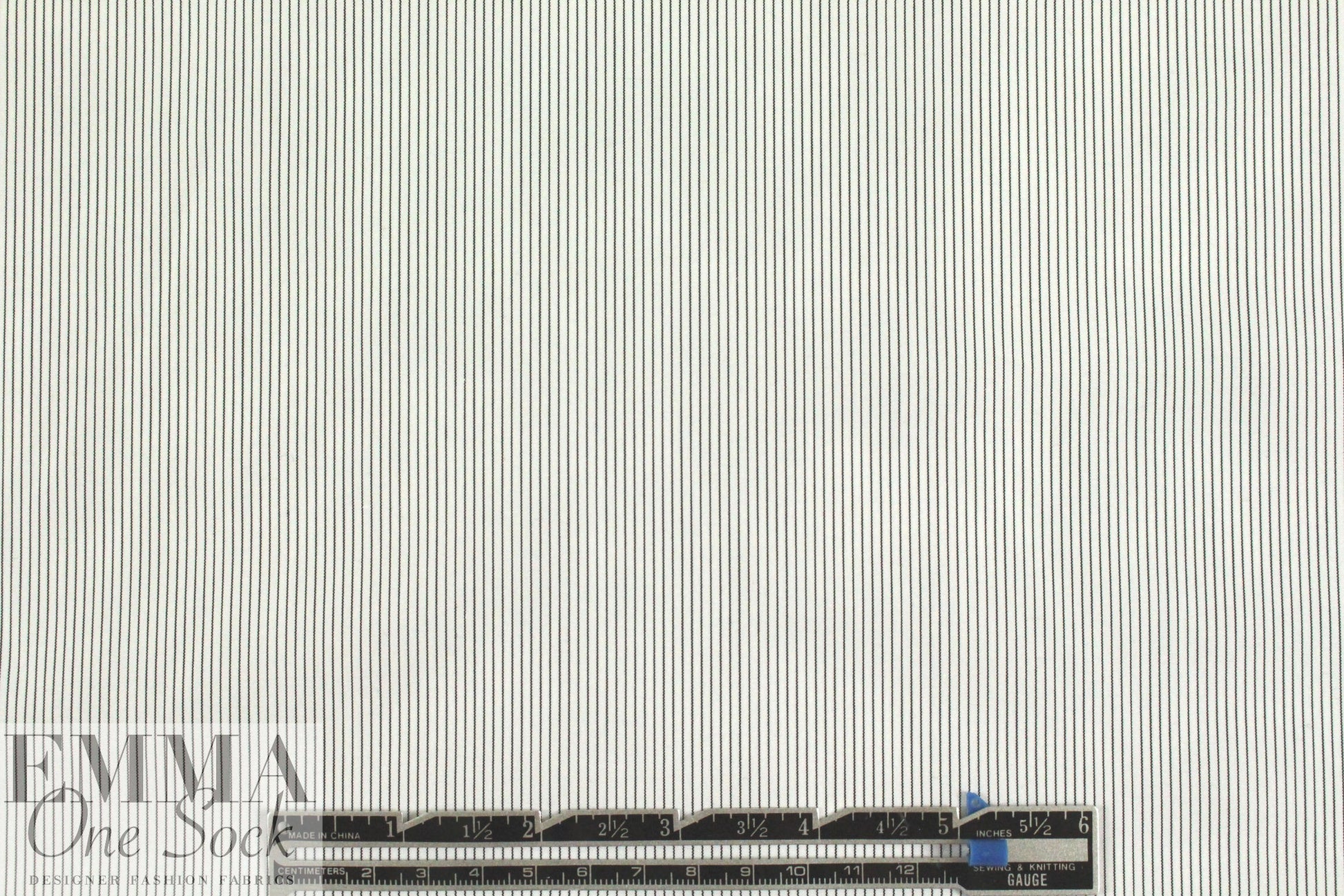 Italian tiny stripe yarn-dyed cotton shirting