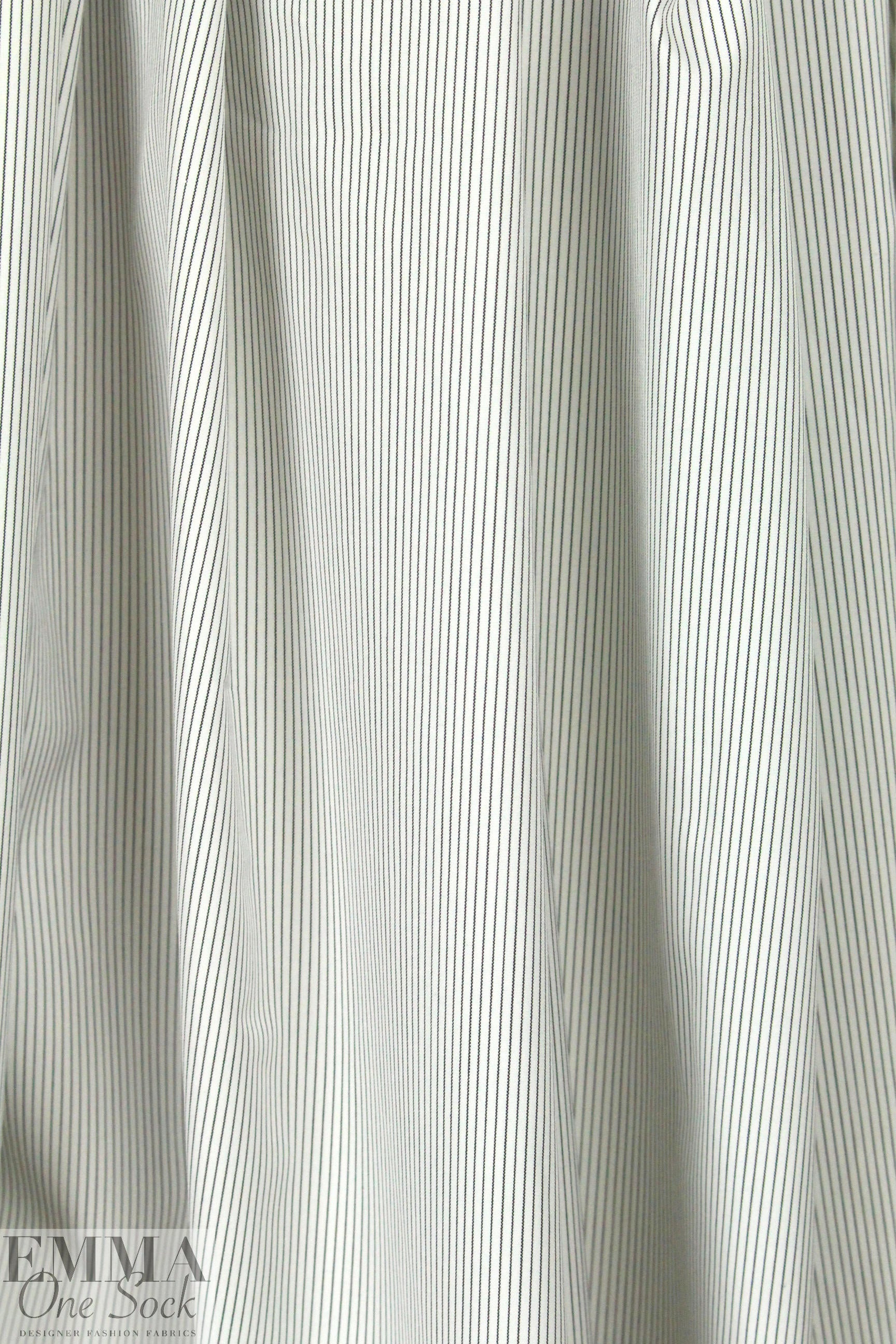 Italian tiny stripe yarn-dyed cotton shirting