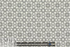 French gray motif on white cotton shirting