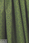 French navy motif on olive cotton shirting