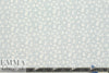 French pale blue motif on white cotton shirting