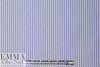 Italian yarn-dye stripe cotton shirting - chambray/white