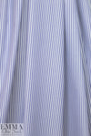 Italian yarn-dye stripe cotton shirting - chambray/white 1.66 yds