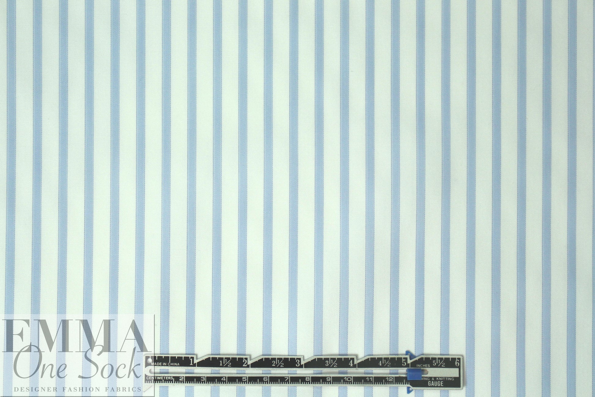 Br00ks Bros. damask stripe cotton shirting - light blue/white 2 yd