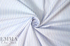 Italian yarn-dye stripe cotton shirting - light blue/white