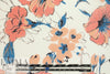 NY designer peach/blue floral cotton shirting