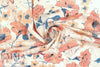 NY designer peach/blue floral cotton shirting 2.25 yds
