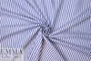 Italian yarn-dye stripe cotton shirting - blue/white