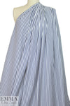 Italian yarn-dye stripe cotton shirting - dk. navy/white