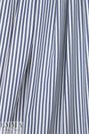 Italian yarn-dye stripe cotton shirting - dk. navy/white