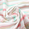 French novelty stripe shirting - salmon/mint/frappe .625 yds