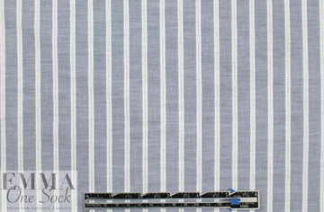 Italian chambray/metallic stripe cotton shirting 1.375 yd
