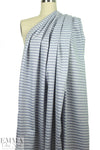 Italian chambray/metallic stripe cotton shirting