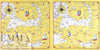 Cana1i Italian Cape Cod cartography panel cotton voile 1.4 yds - 2 Panels