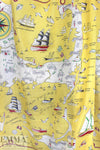 Cana1i Italian Cape Cod cartography panel cotton voile 1.4 yds - 2 Panels